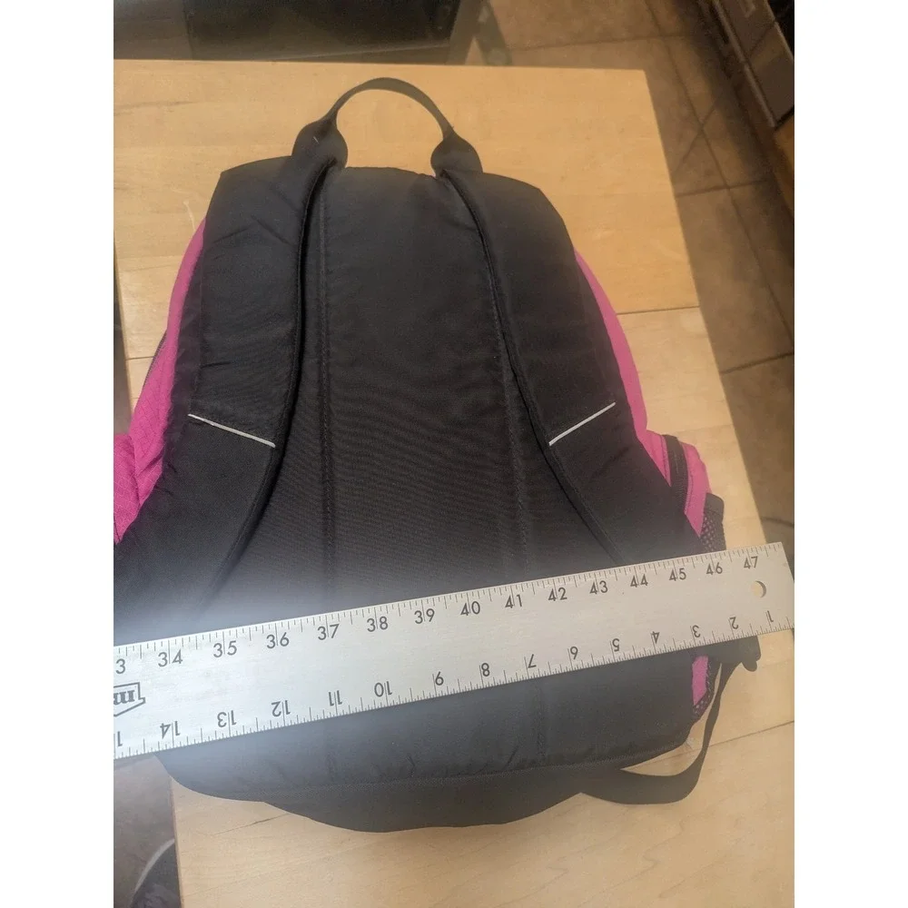 L.L.Bean Pink Butterfly Backpack  Black‎ School Book Bag Travel Daypack Hiking